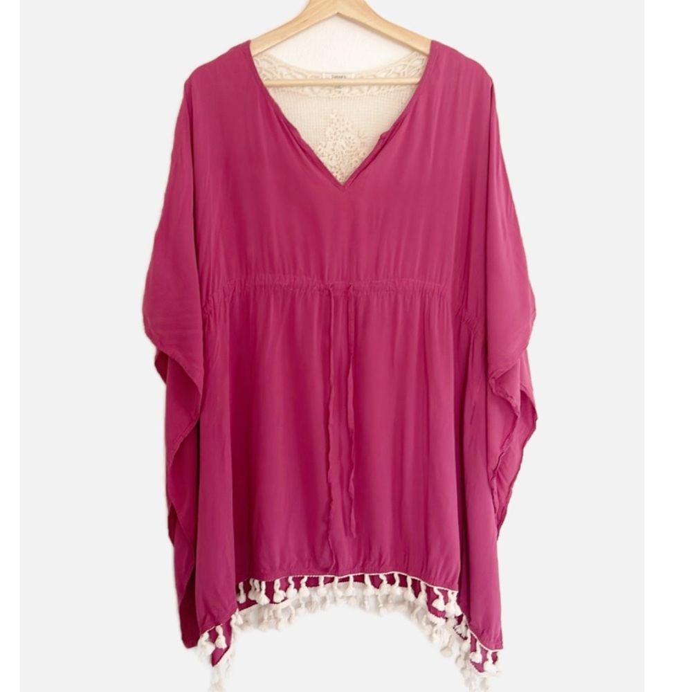 Jodifl poncho tassel blouse M